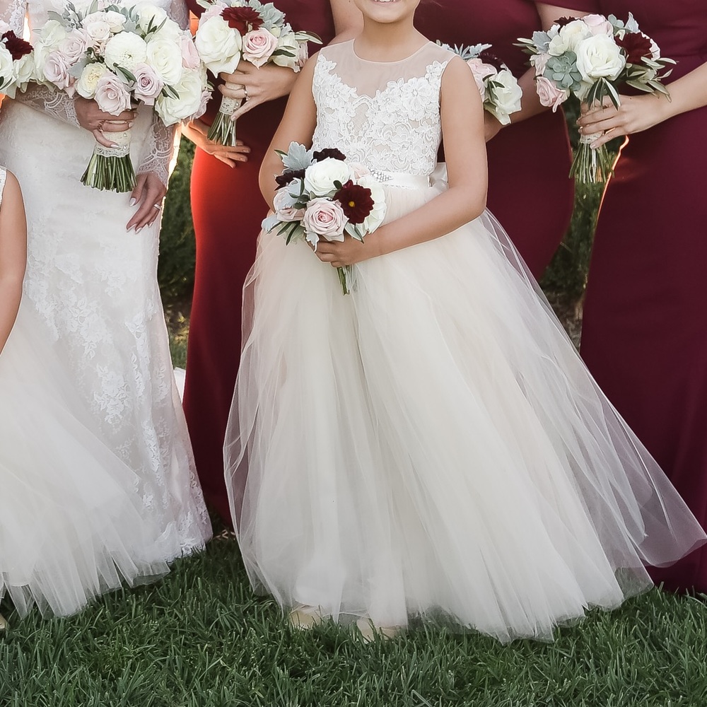 Flower girl dress tulle - Picture 3 of 5